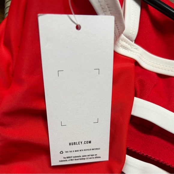 Hurley Red & White Logo One-Piece Swimsuit 1X NWT - Picture 3 of 9